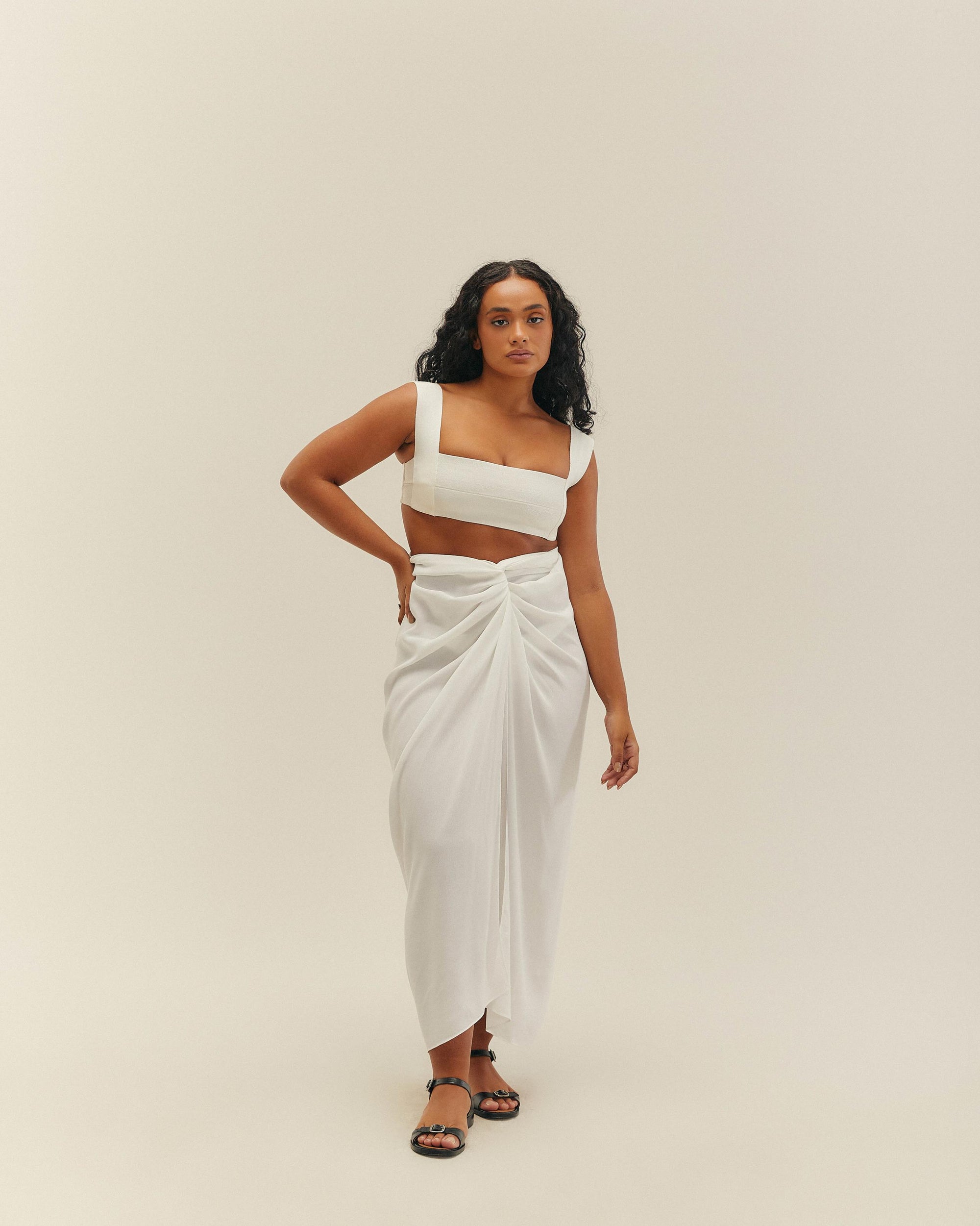 KNIT AMANDA TOP OFF-WHITE