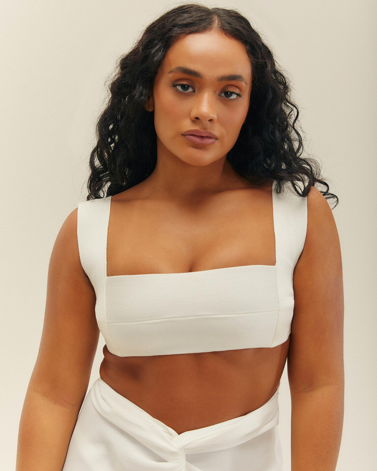 KNIT AMANDA TOP OFF-WHITE