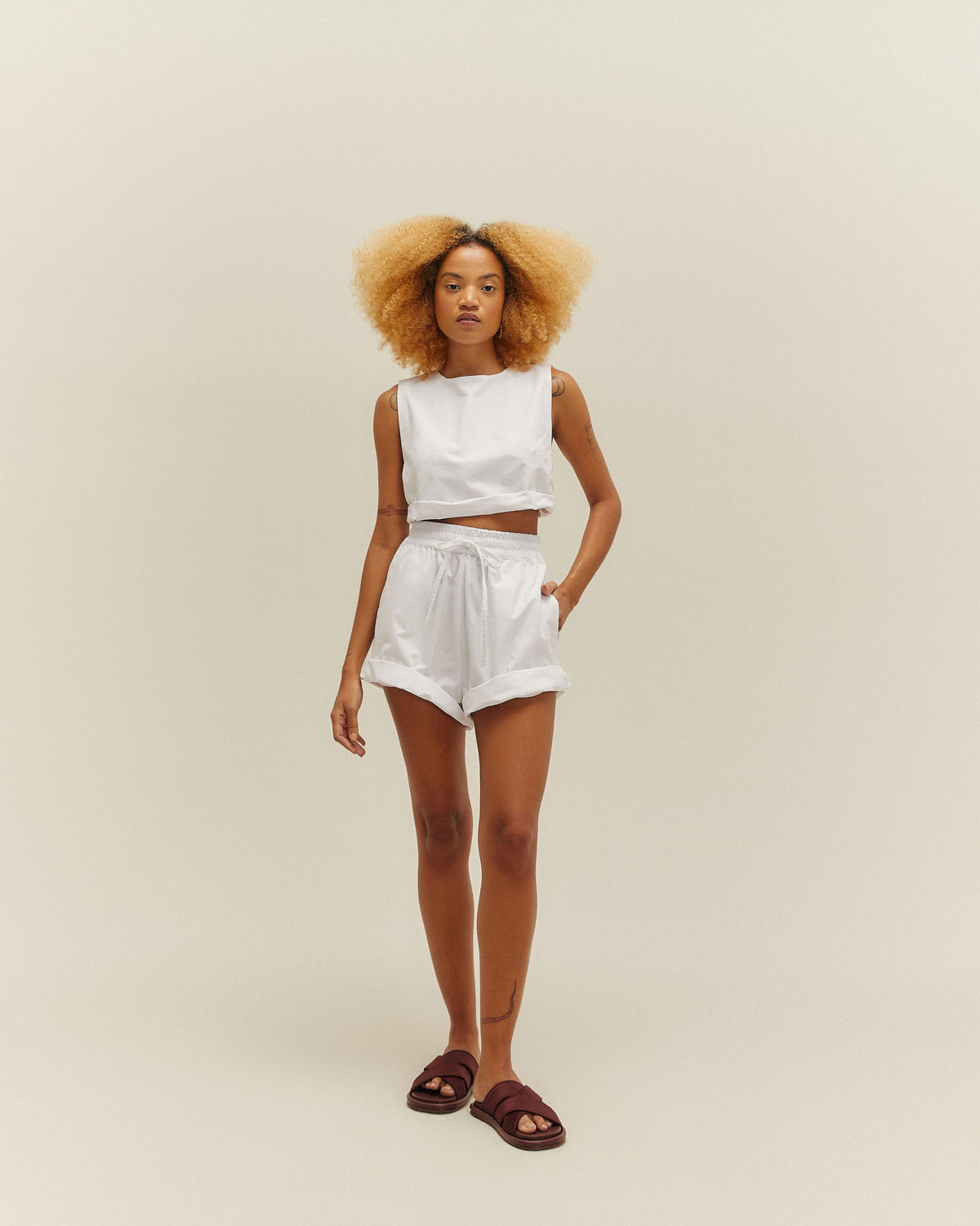 DORA TOP BIANCO SPORCO