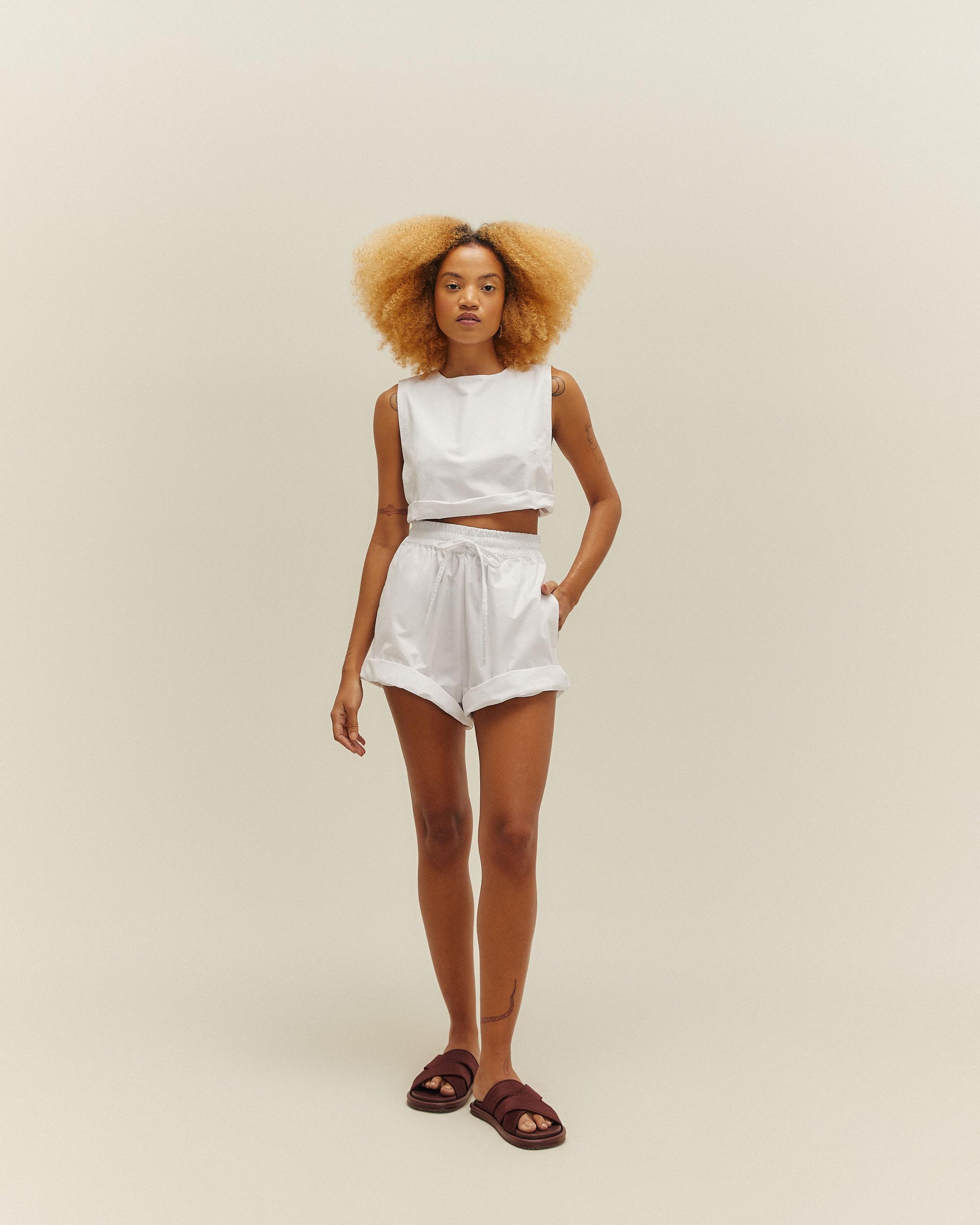 DORA TOP BIANCO SPORCO