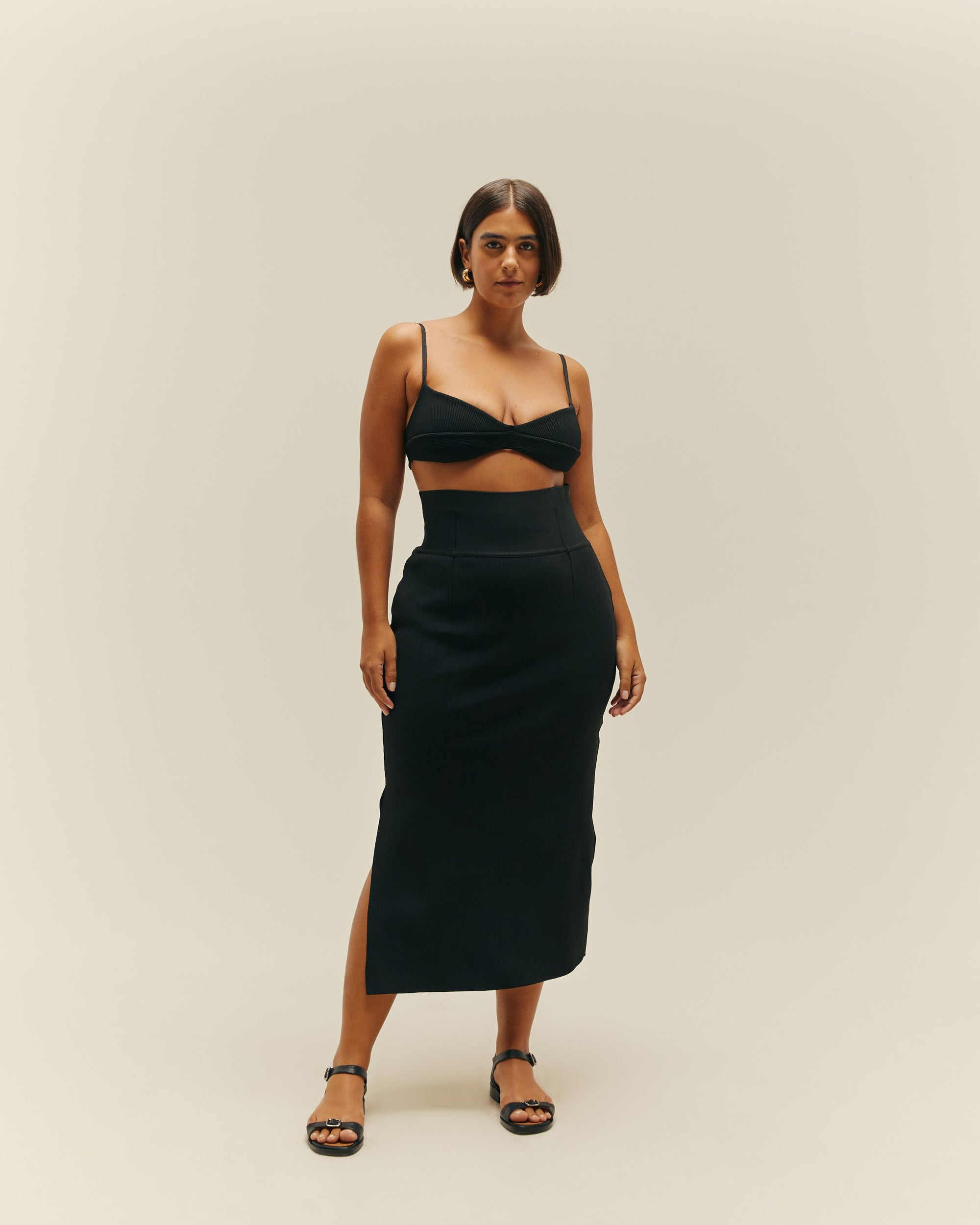 TOP MONICA EN MAILLE NOIR