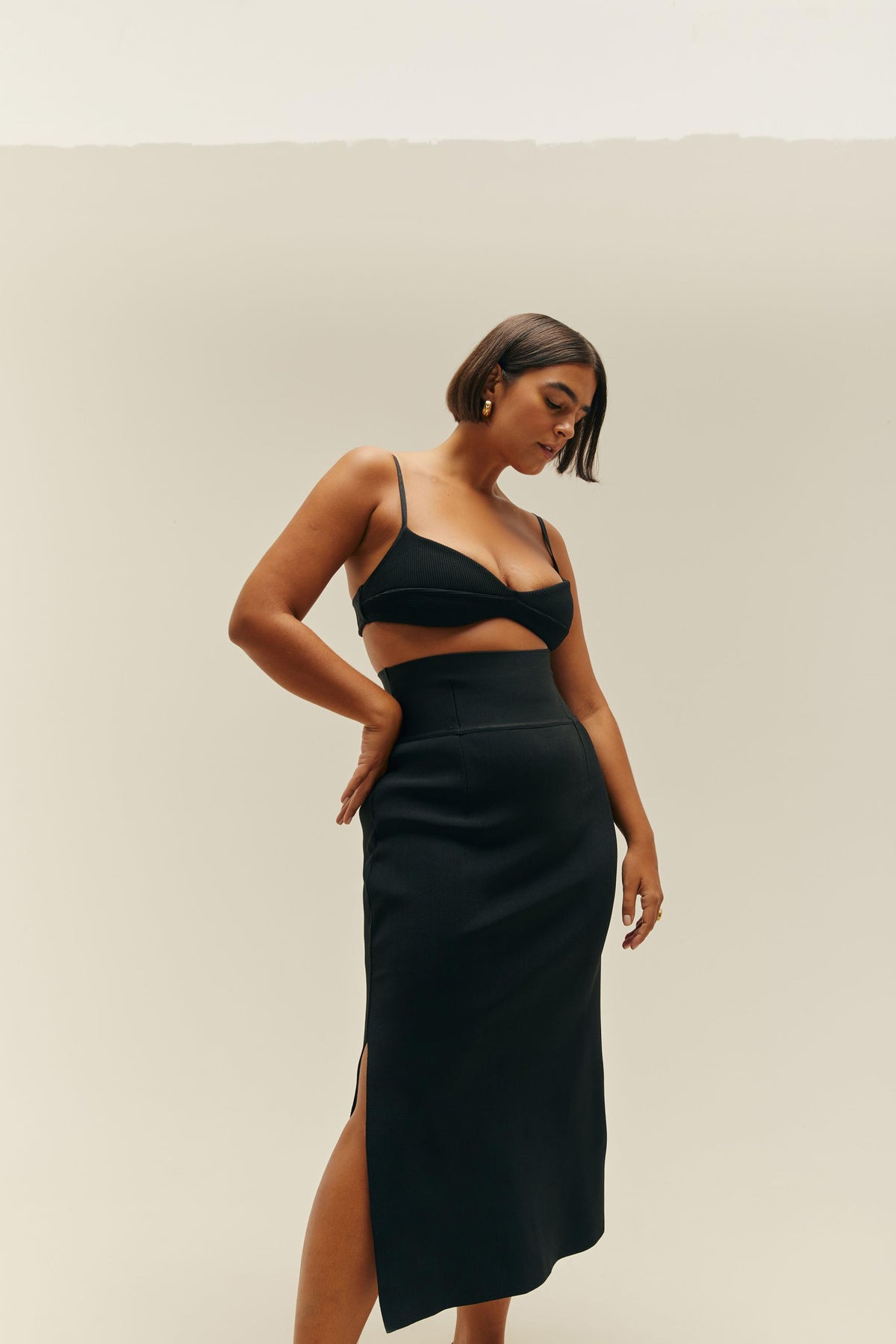 TOP MONICA EN MAILLE NOIR
