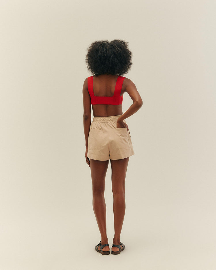 TOP AMANDA EN MAILLE ROUGE SHIFT