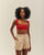 TOP AMANDA EN MAILLE ROUGE SHIFT