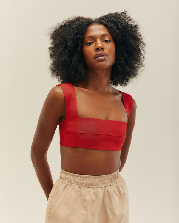 KNIT AMANDA TOP RED SHIFT