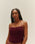 TOP LAILA EN MAILLE BORDEAUX