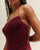 TOP LAILA EN MAILLE BORDEAUX