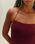 TOP LAILA EN MAILLE BORDEAUX