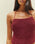 TOP LAILA EN MAILLE BORDEAUX