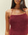 TOP LAILA EN MAILLE BORDEAUX