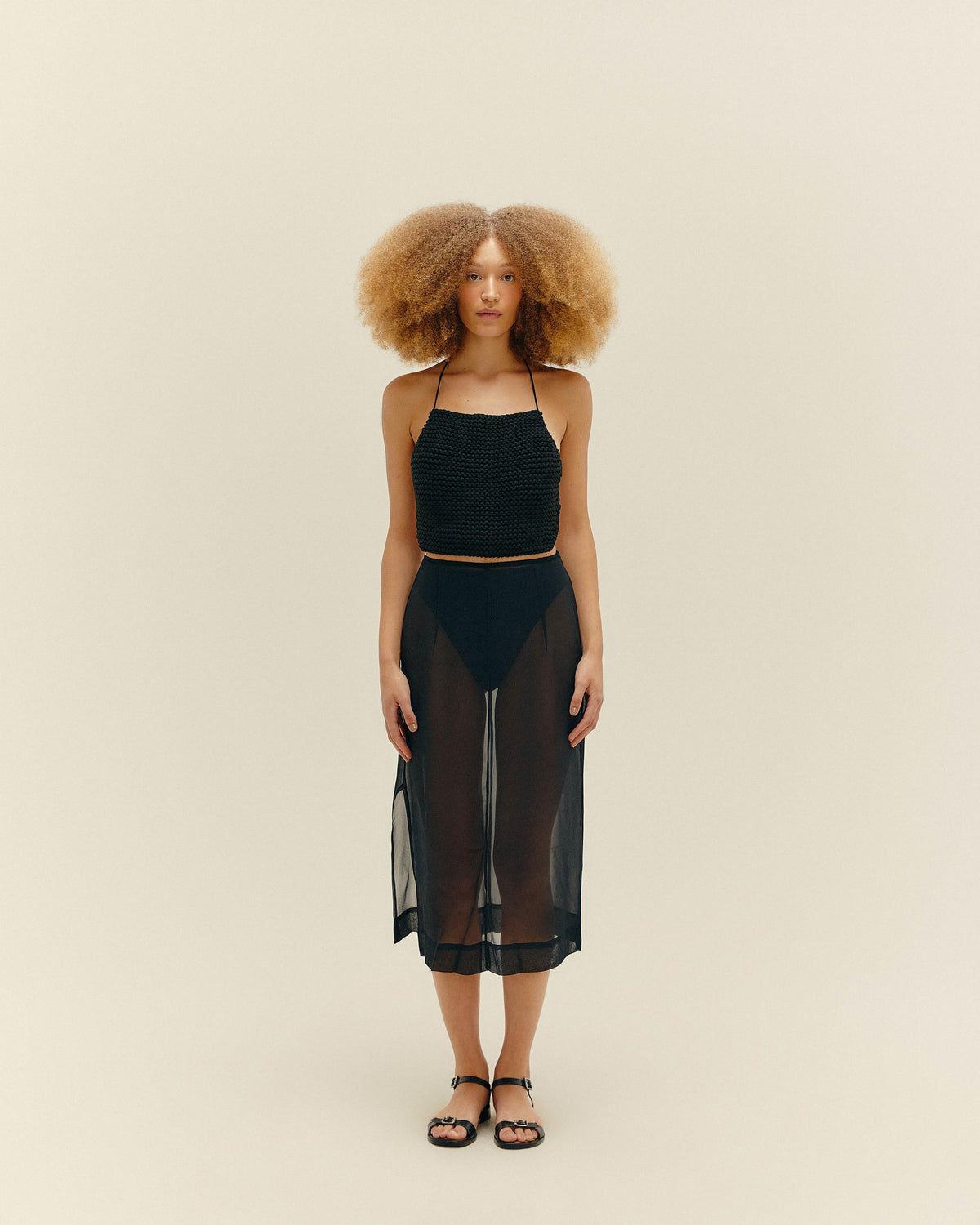 LAILA KNIT TOP - BLACK