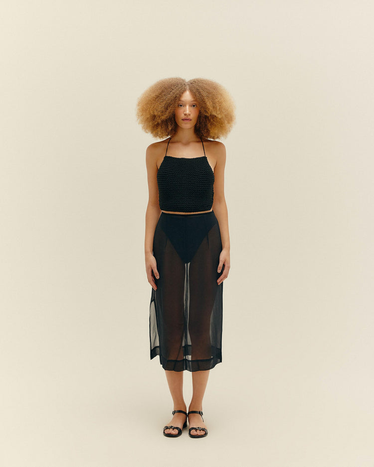 LAILA KNIT TOP - BLACK
