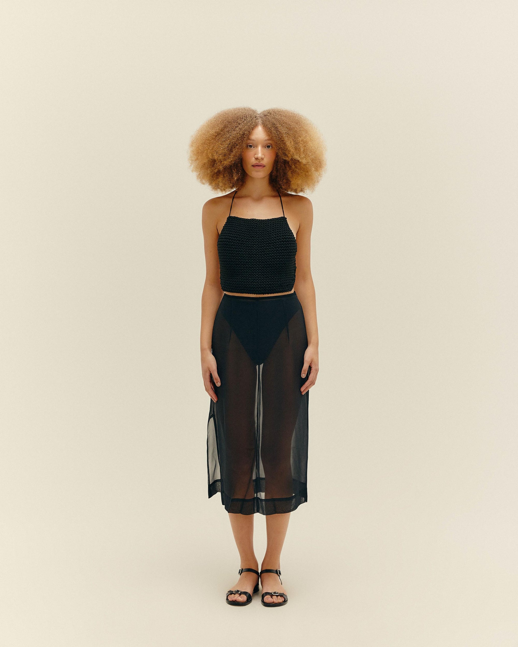 LAILA KNIT TOP - BLACK