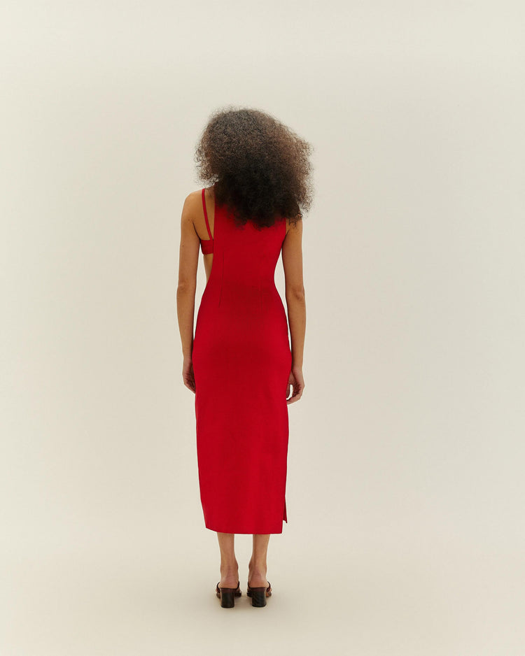 TOP MAITE IN MAGLIA ROSSO SCURO
