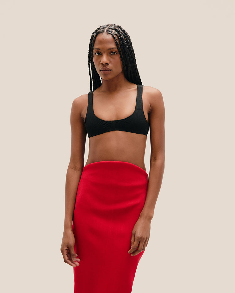 TOP IN MAGLIA JULIANA ROSSO SHIFT