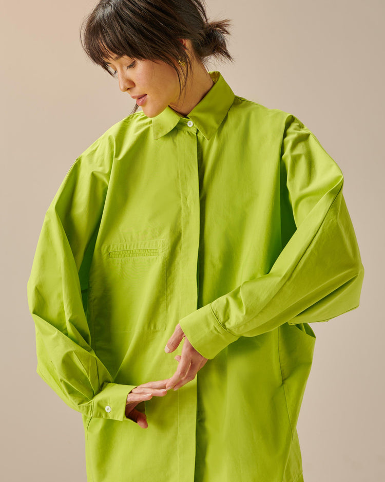 OVERSIZED SHIRT LUMINI GREEN