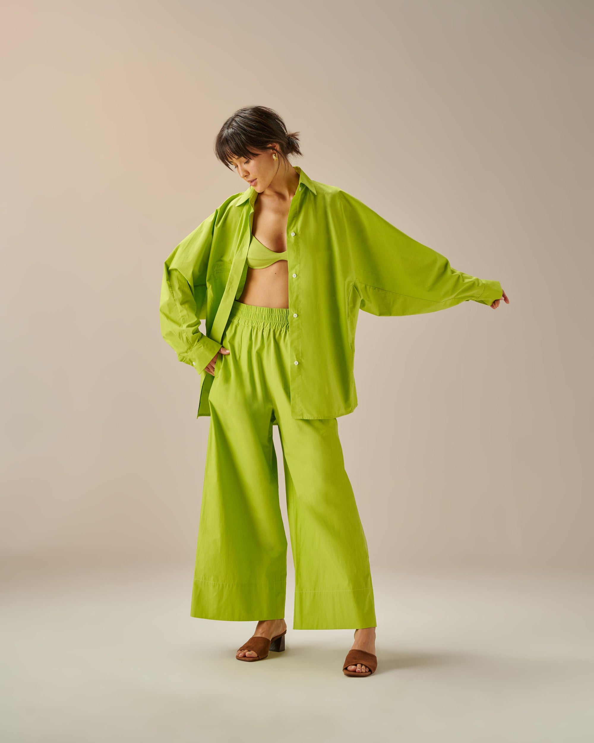 OVERSIZED SHIRT LUMINI GREEN