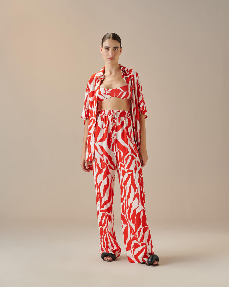 CAMICIA FLORA CON STAMPA AREALE