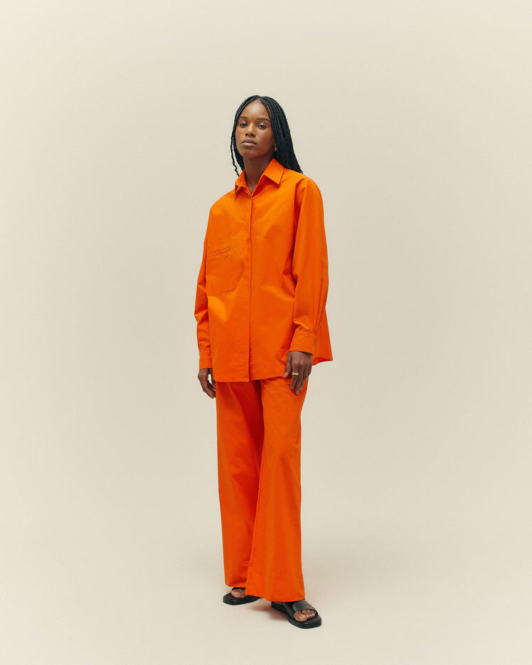 OVERSIZED MIE ORANGE SHIRT