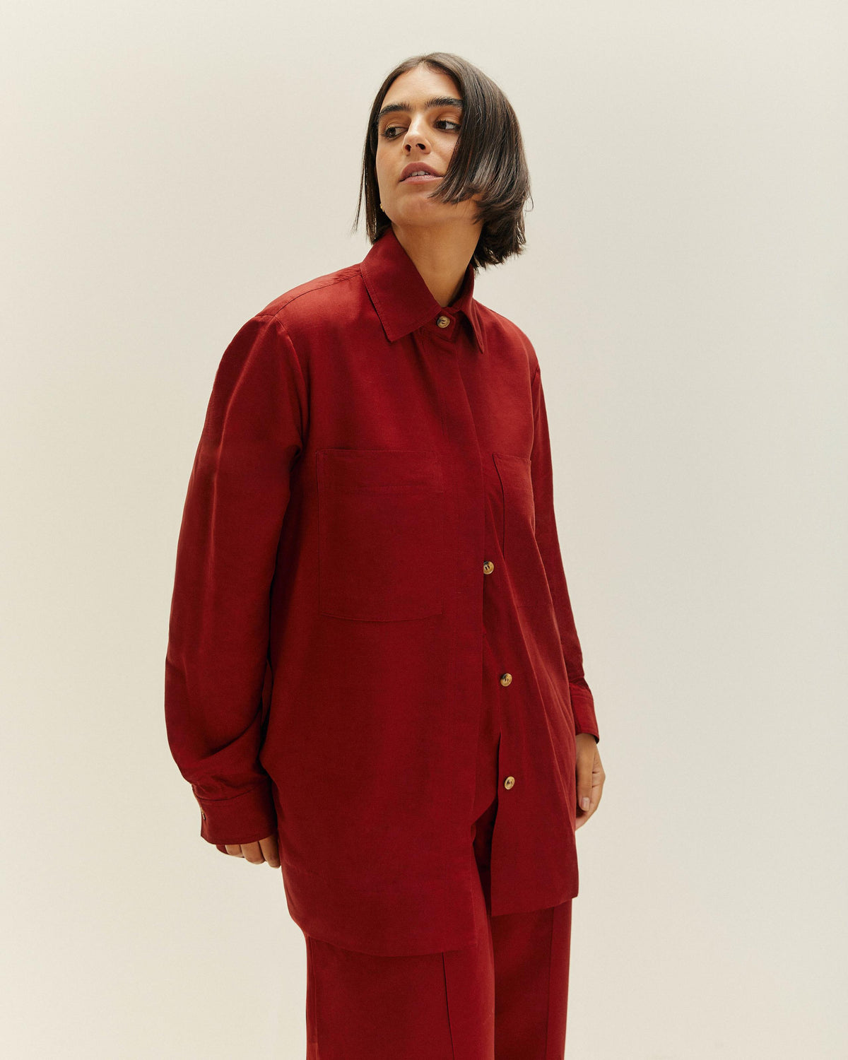 JOANA BURGUNDY SHIRT