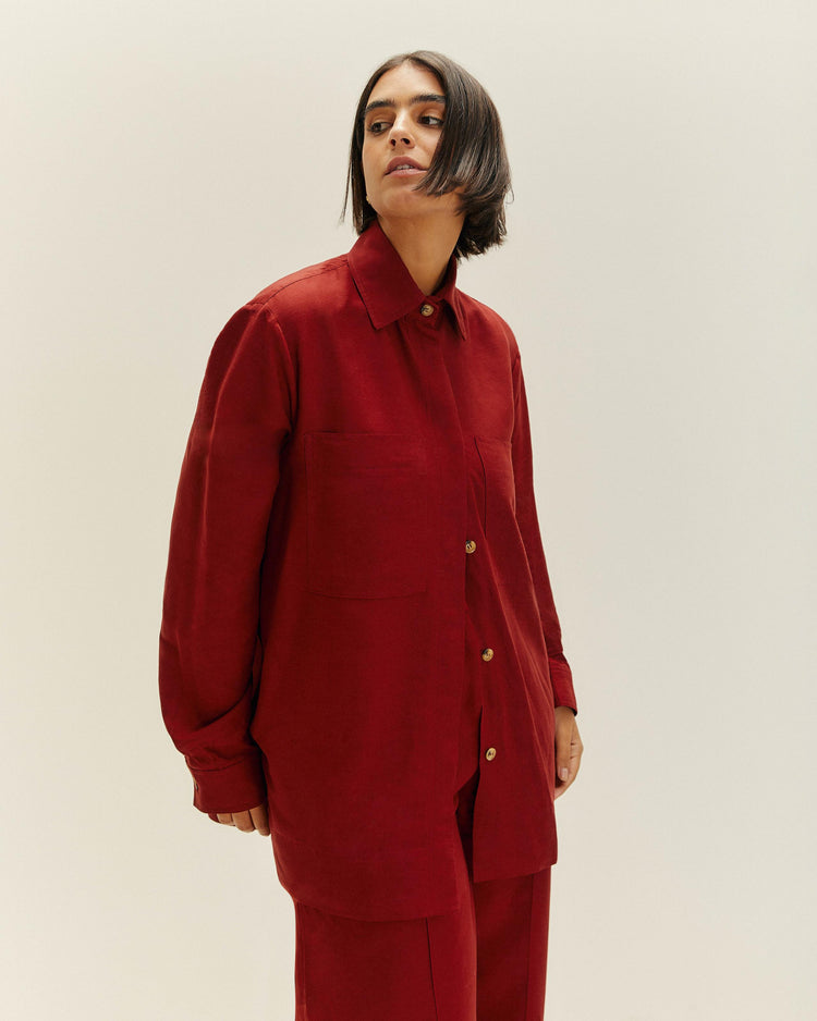JOANA BURGUNDY SHIRT