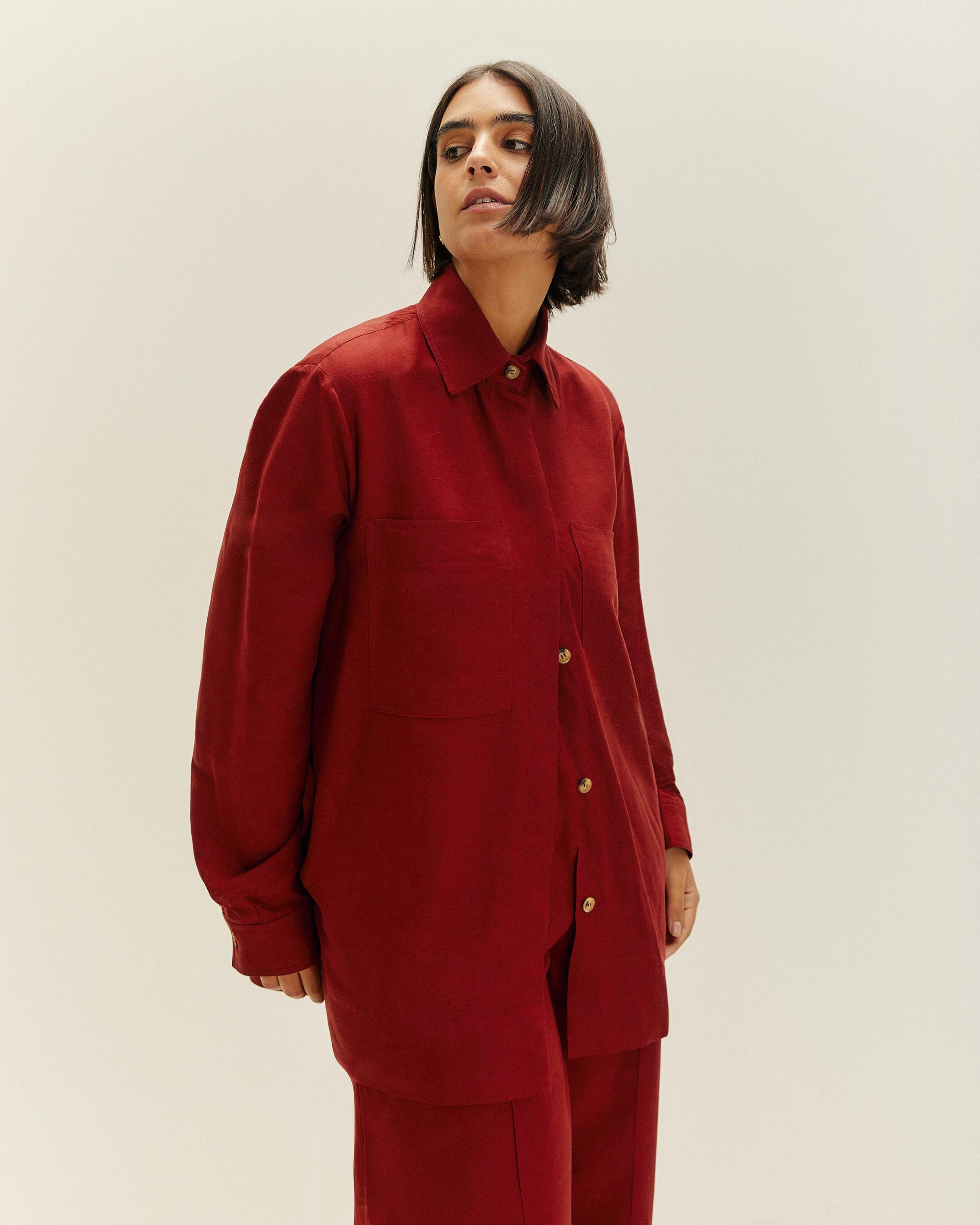 JOANA BURGUNDY SHIRT