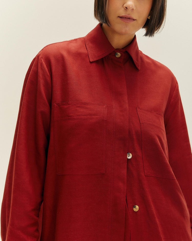 JOANA BURGUNDY SHIRT
