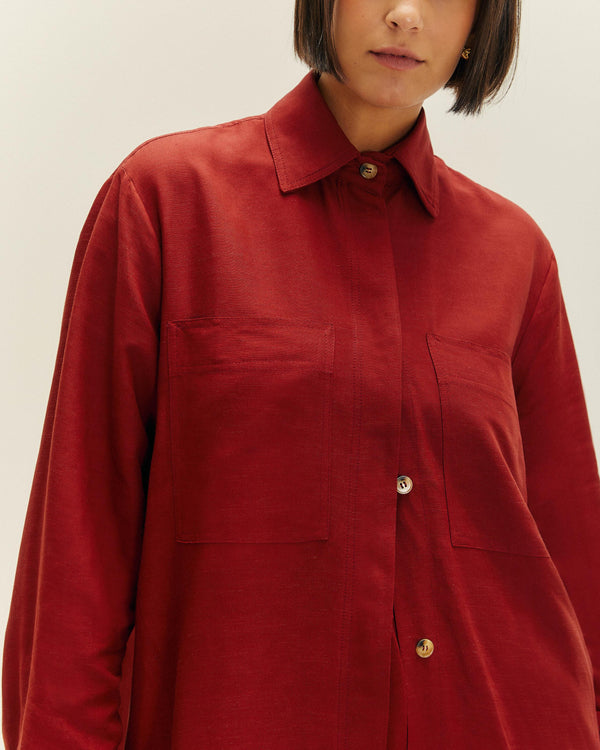 JOANA SHIRT BORDEAUX