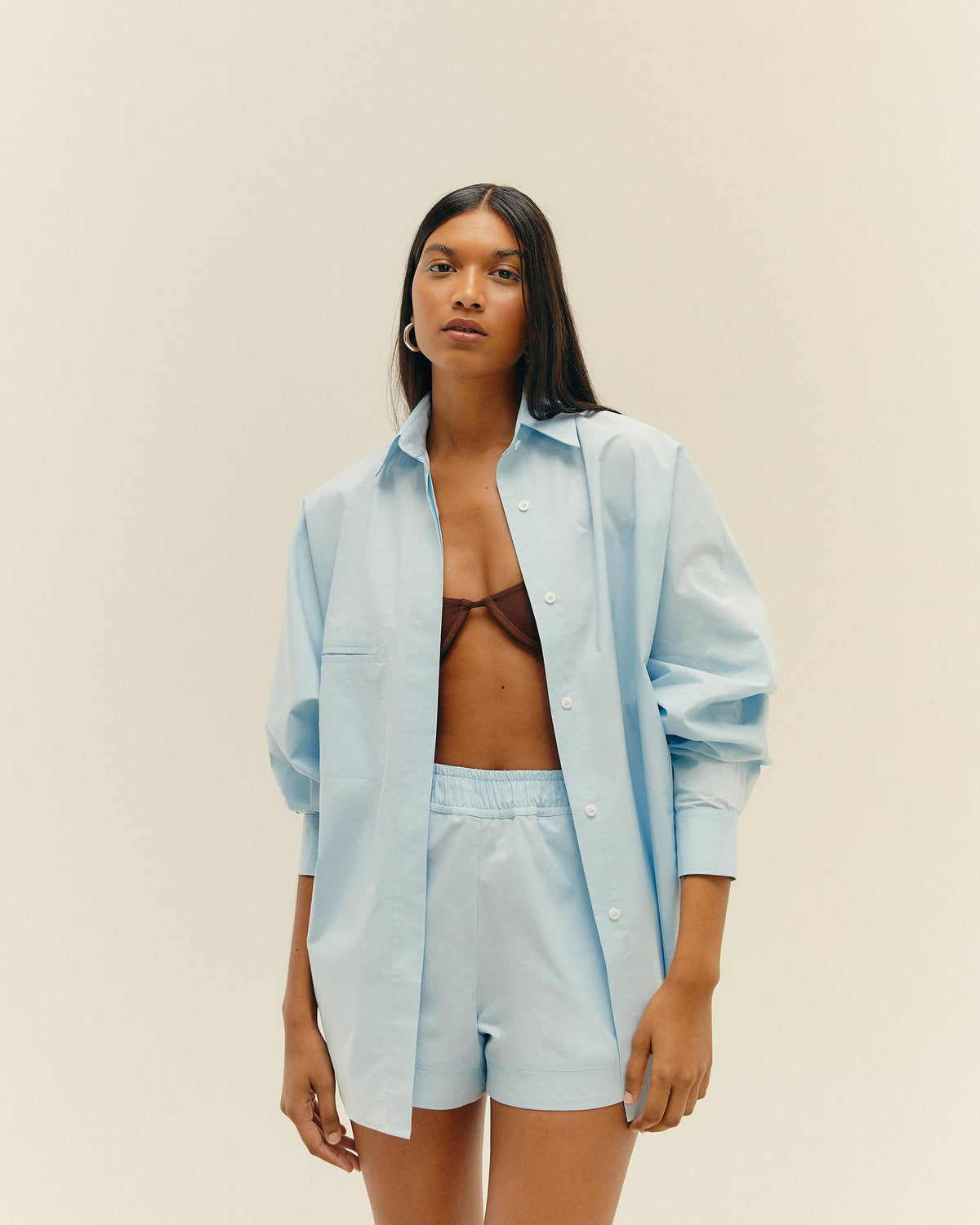 OVERSIZED SHIRT CELESTE BLUE