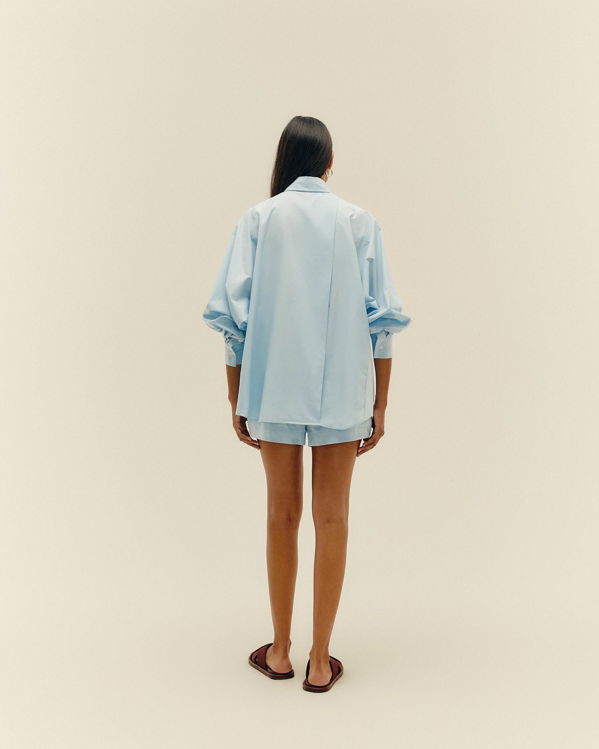 OVERSIZED SHIRT CELESTE BLUE