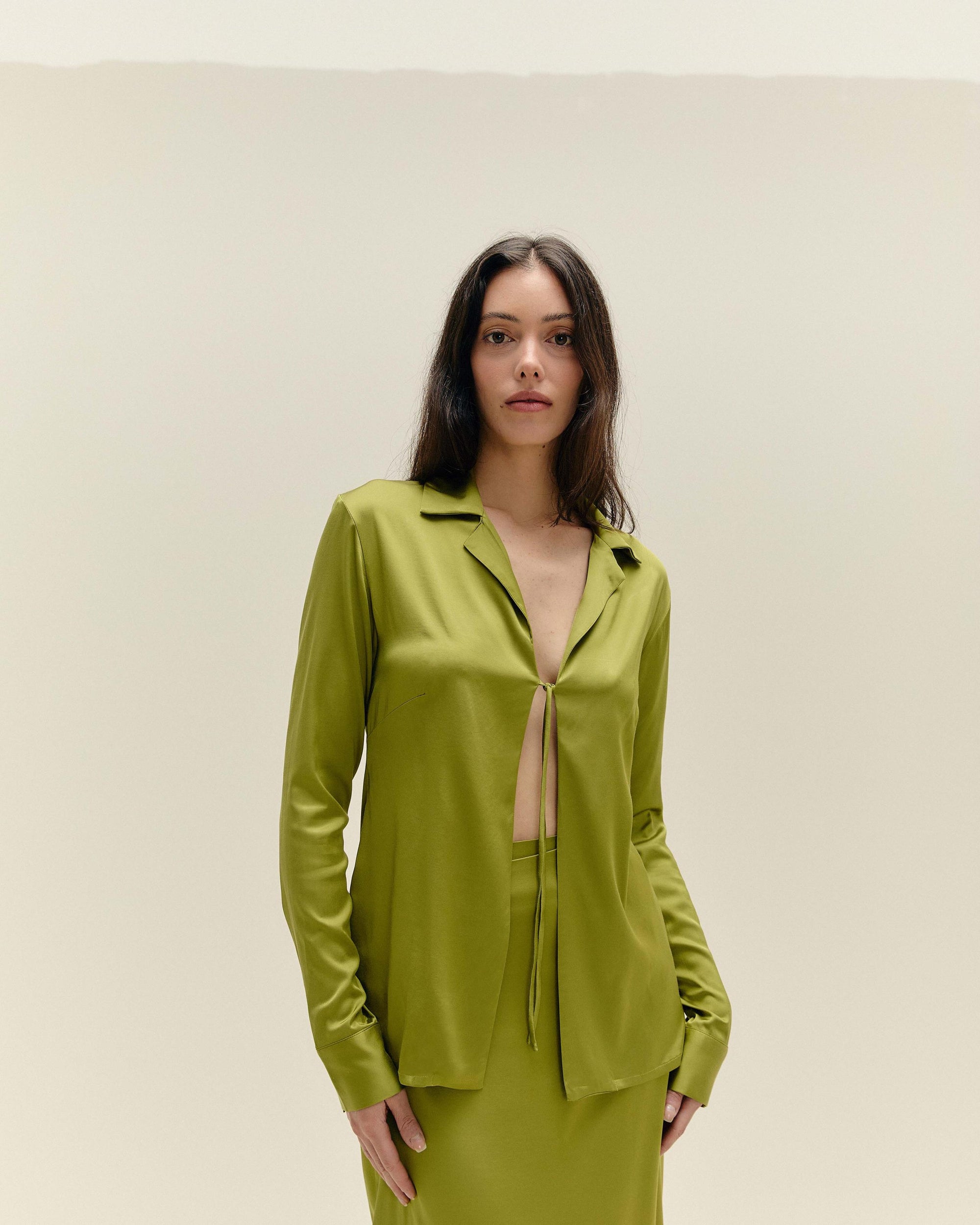 CHEMISE ESTELLA VERT GRAINE