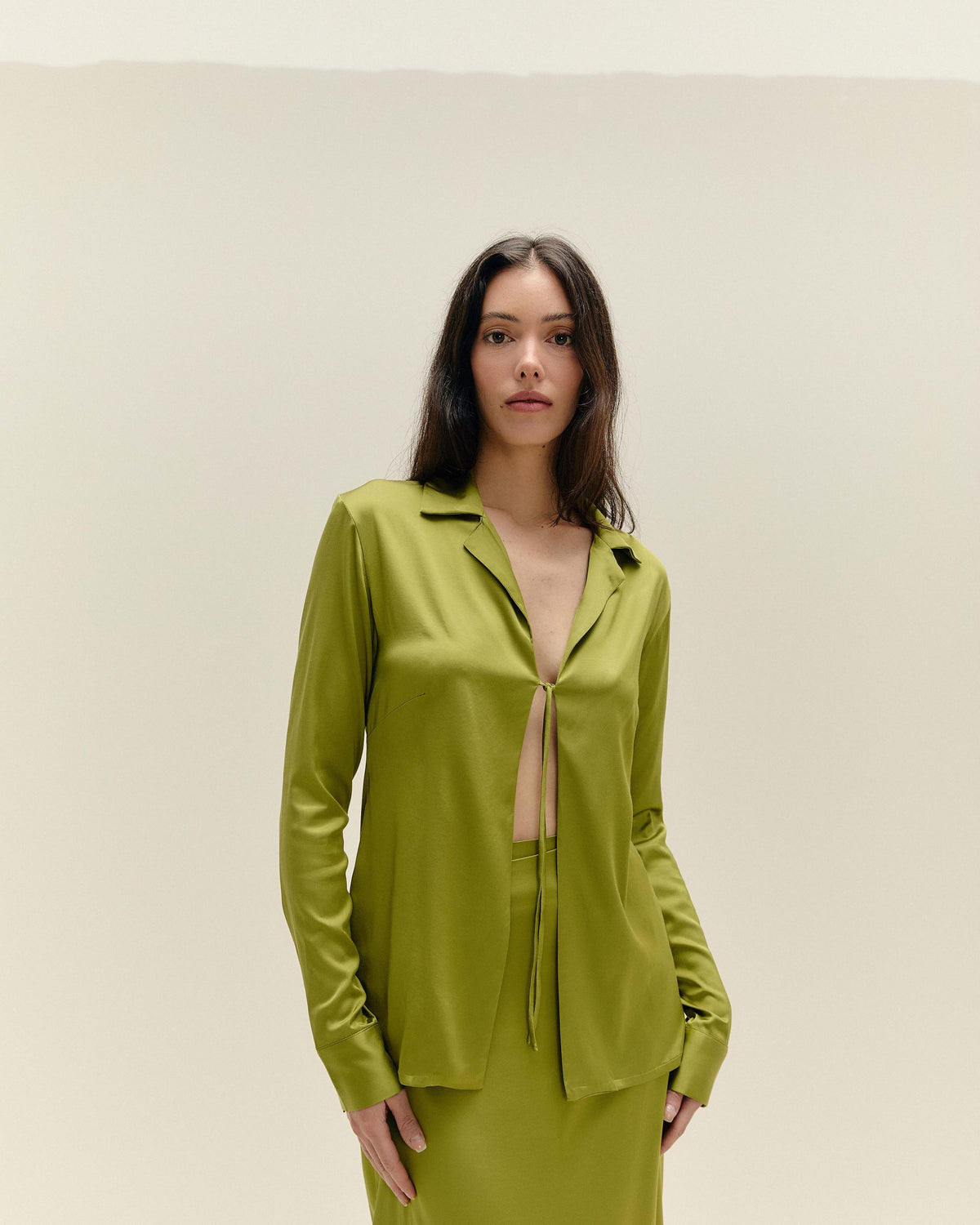 CHEMISE ESTELLA VERT GRAINE