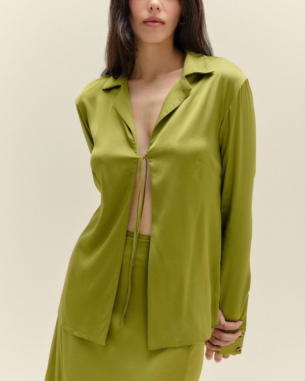 CHEMISE ESTELLA VERT GRAINE