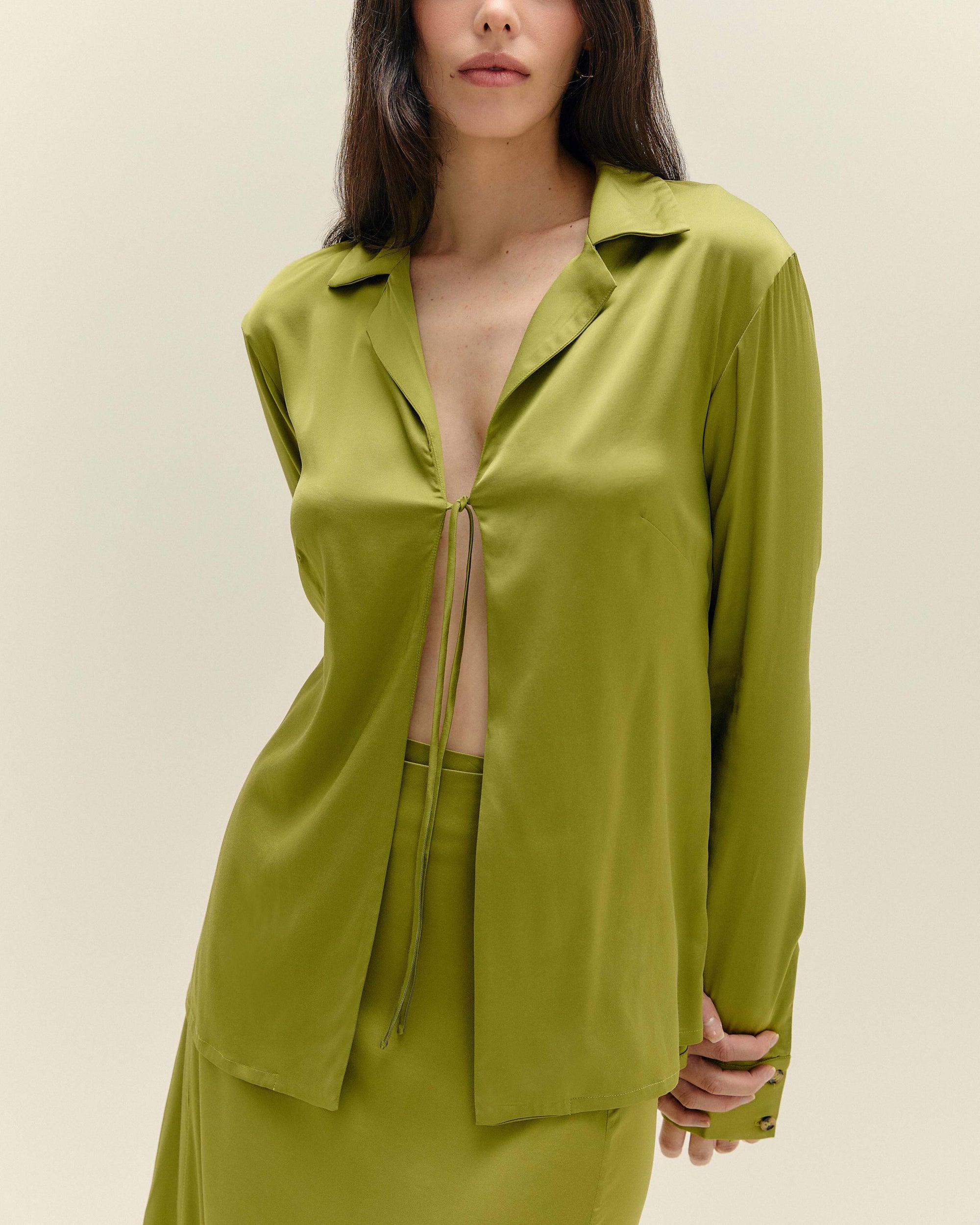 CHEMISE ESTELLA VERT GRAINE