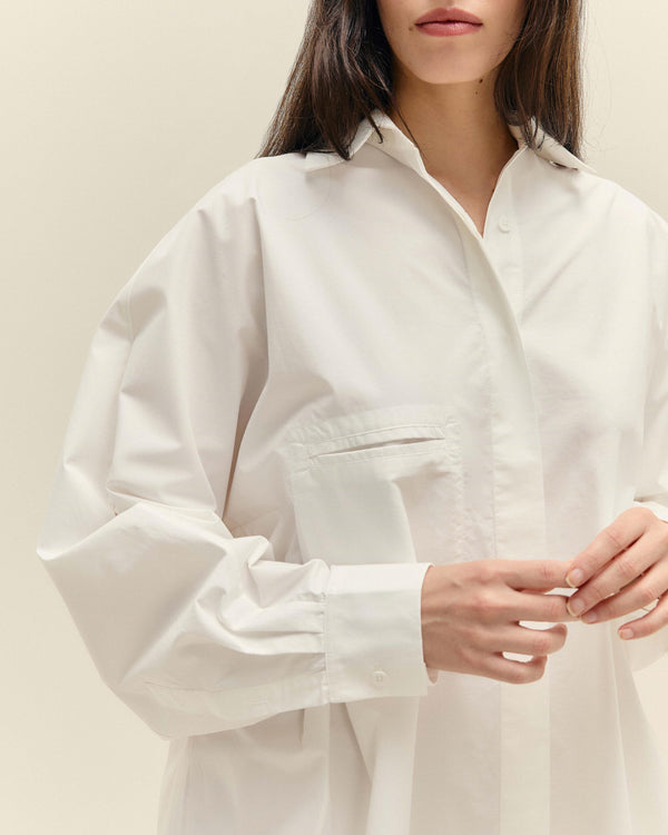 OVERSIZED CHEMISIER OFF-WHITE
