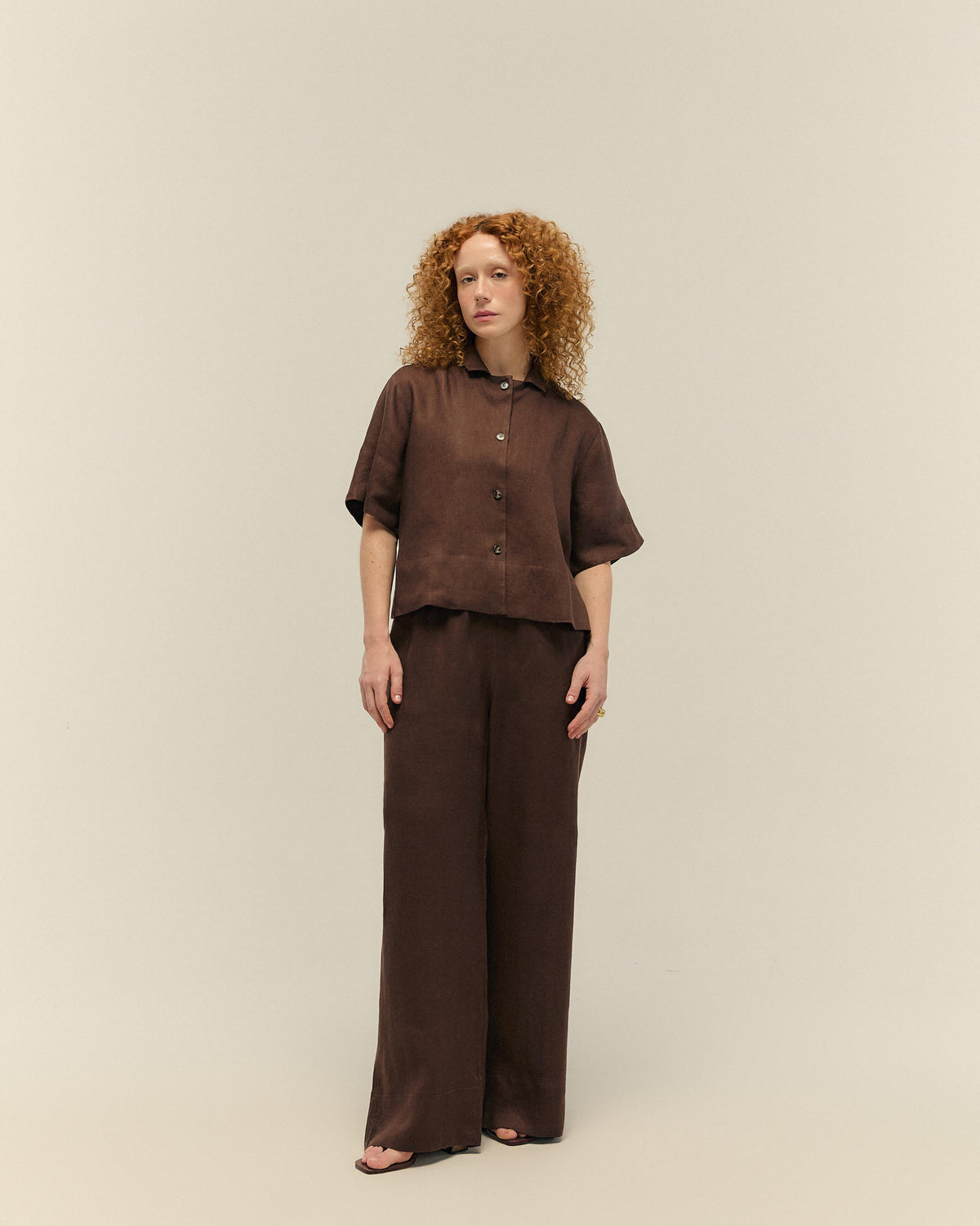 T-shirt Lore, couleur marron