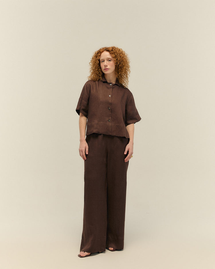 T-shirt Lore, couleur marron