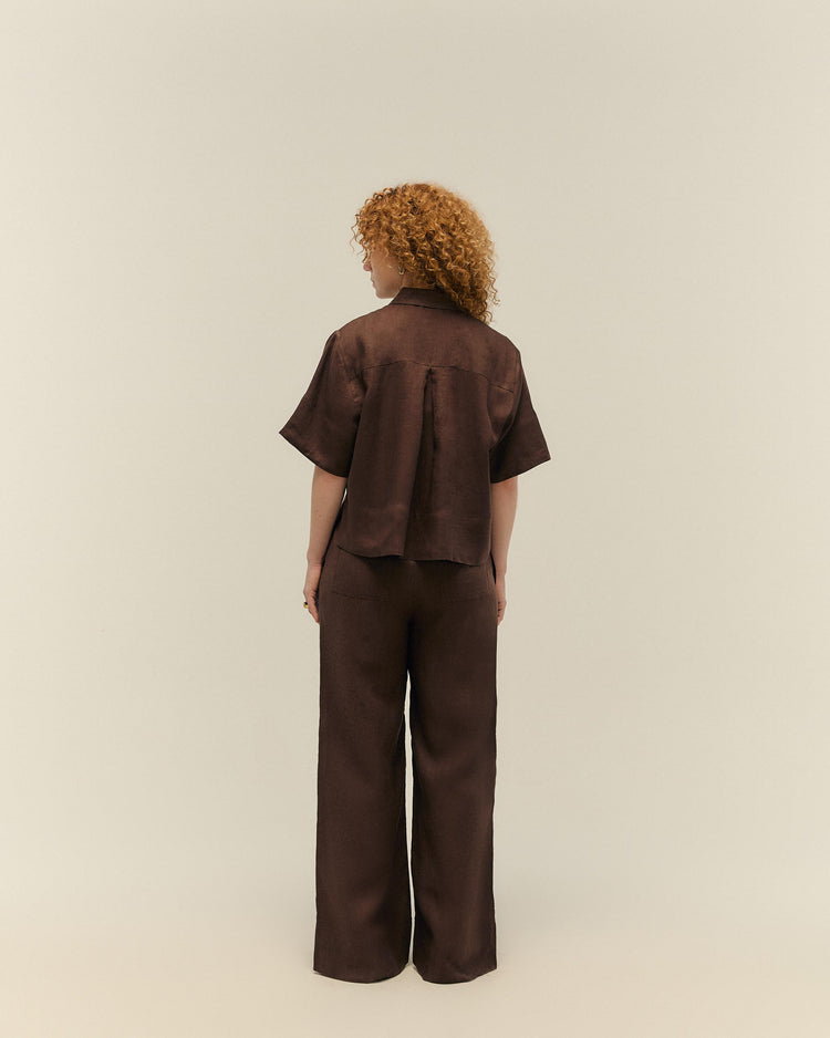 T-shirt Lore, couleur marron