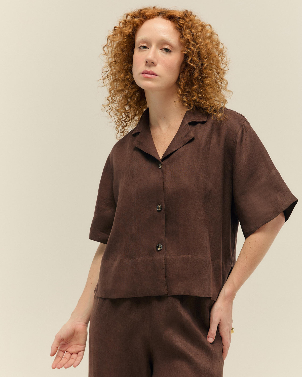 T-shirt Lore, couleur marron