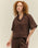 T-shirt Lore, couleur marron