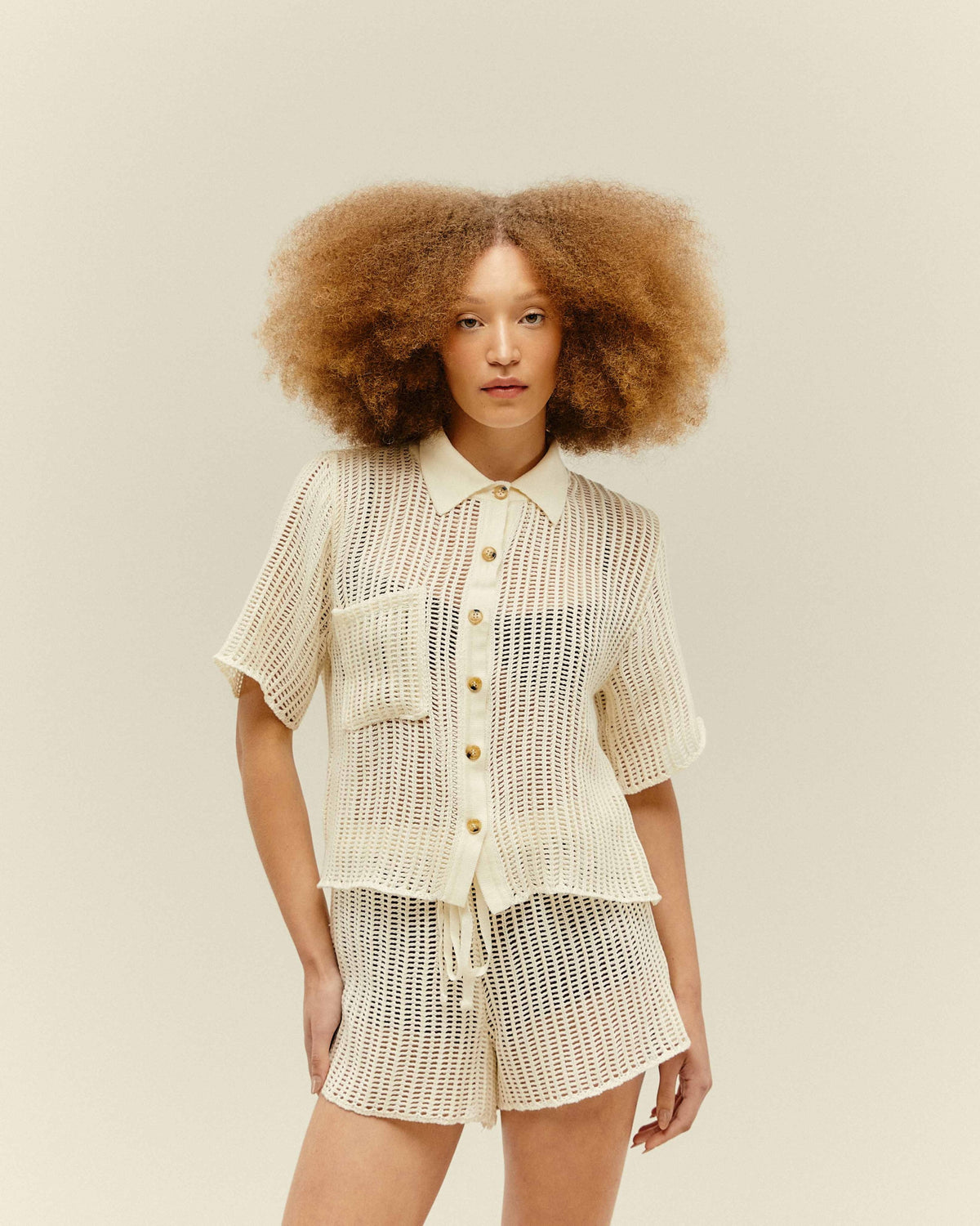 KNIT EMMA SHIRT OFF-WHITE