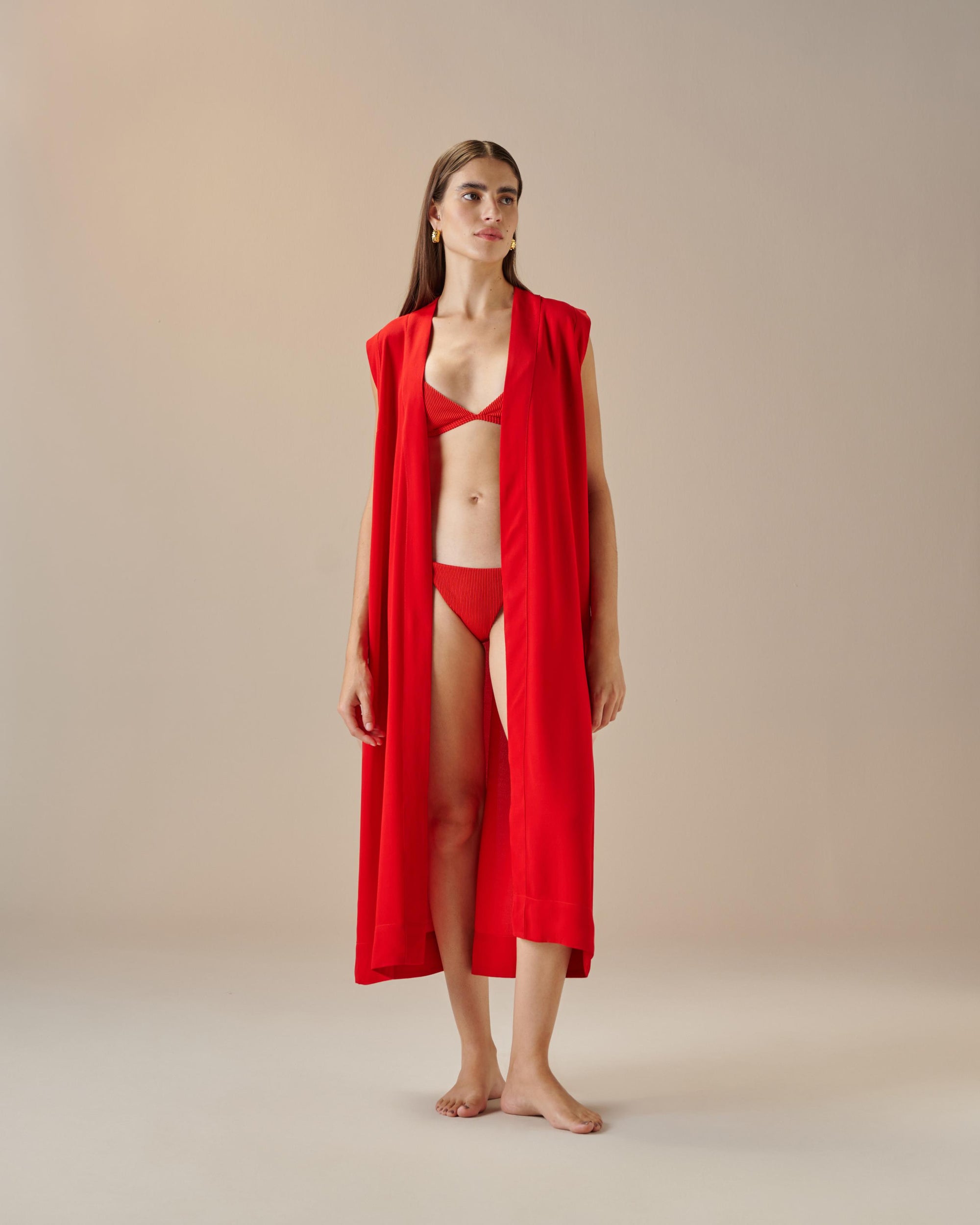 HELENA DRESS RED SHIFT