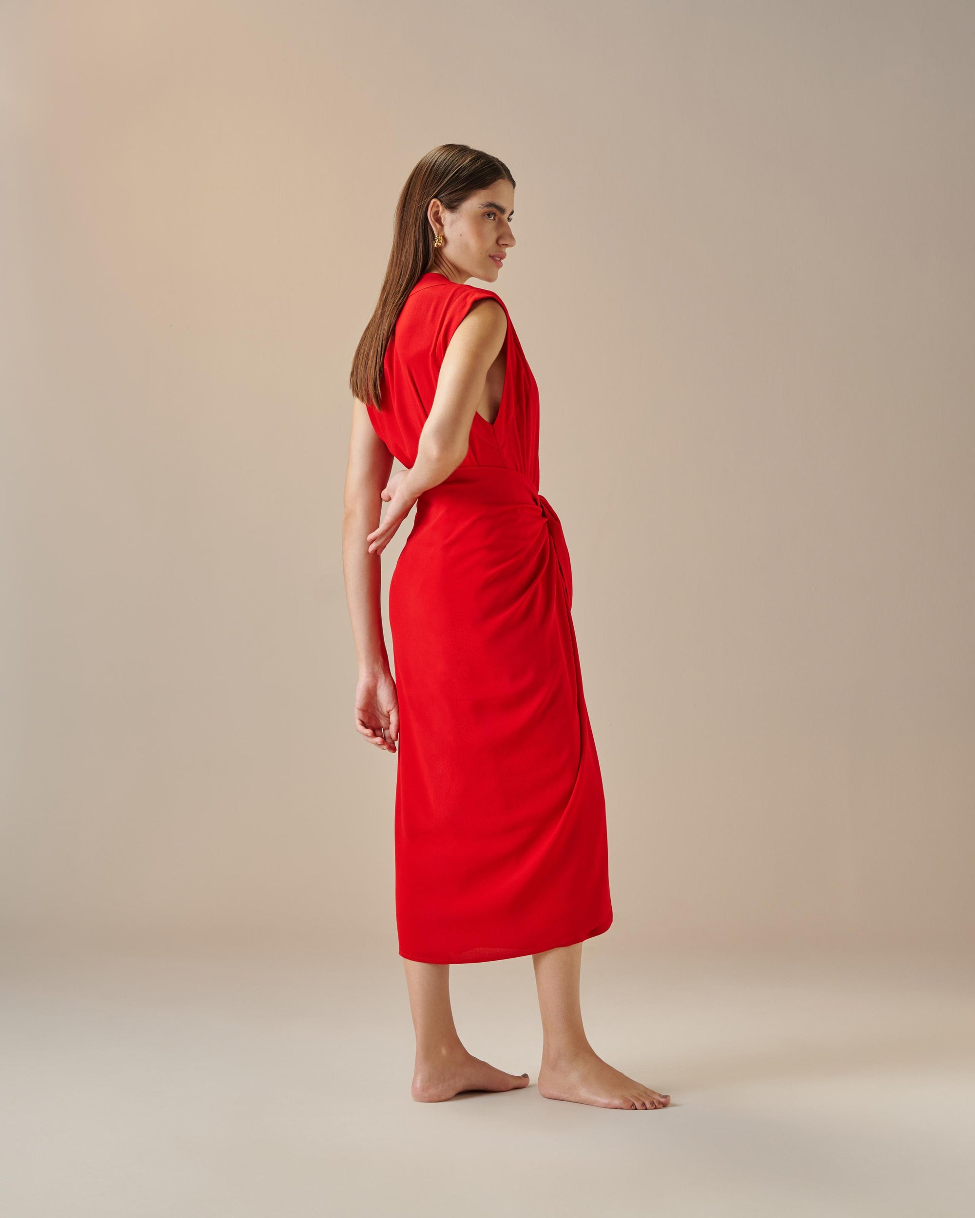 HELENA DRESS RED SHIFT