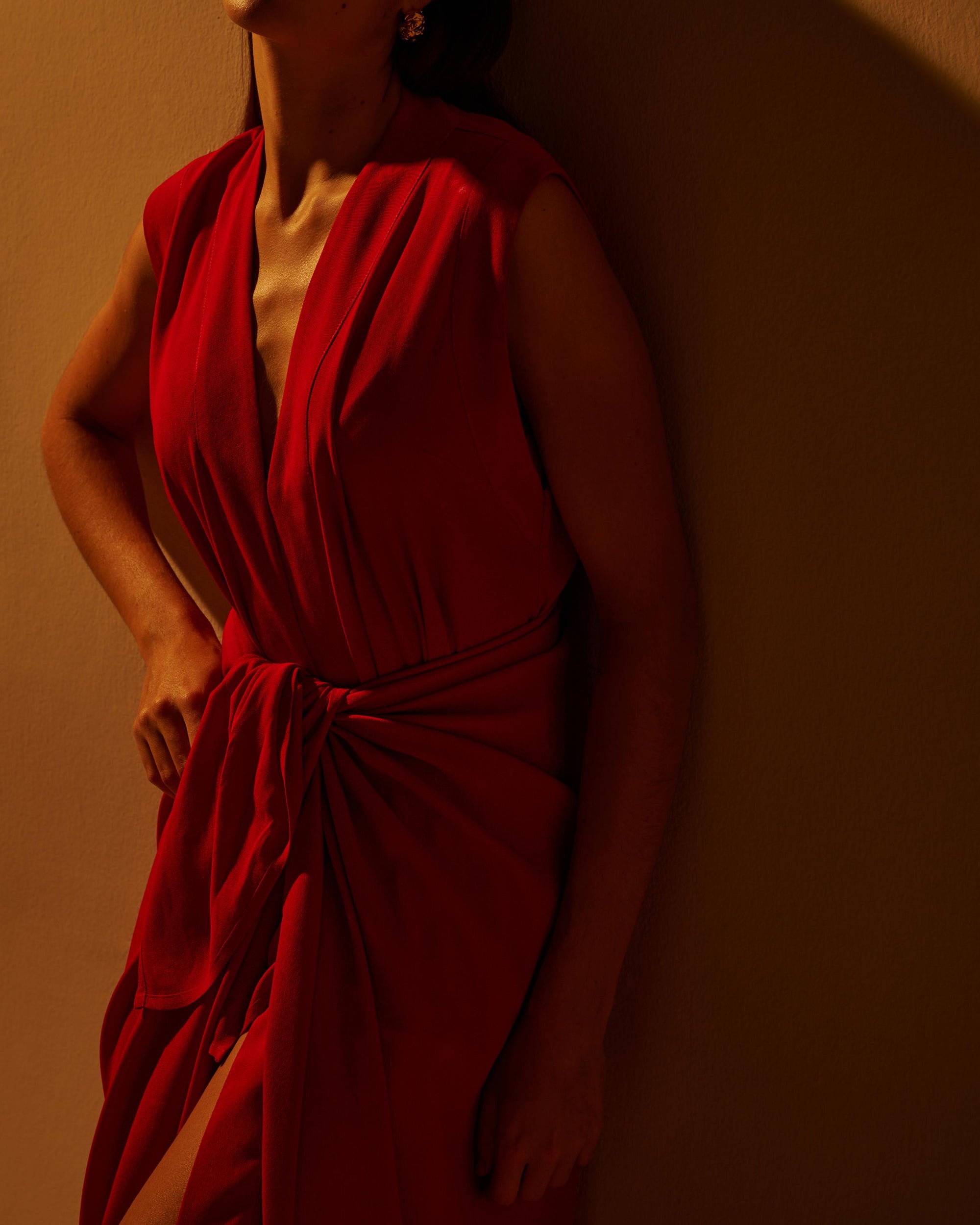 HELENA DRESS RED SHIFT