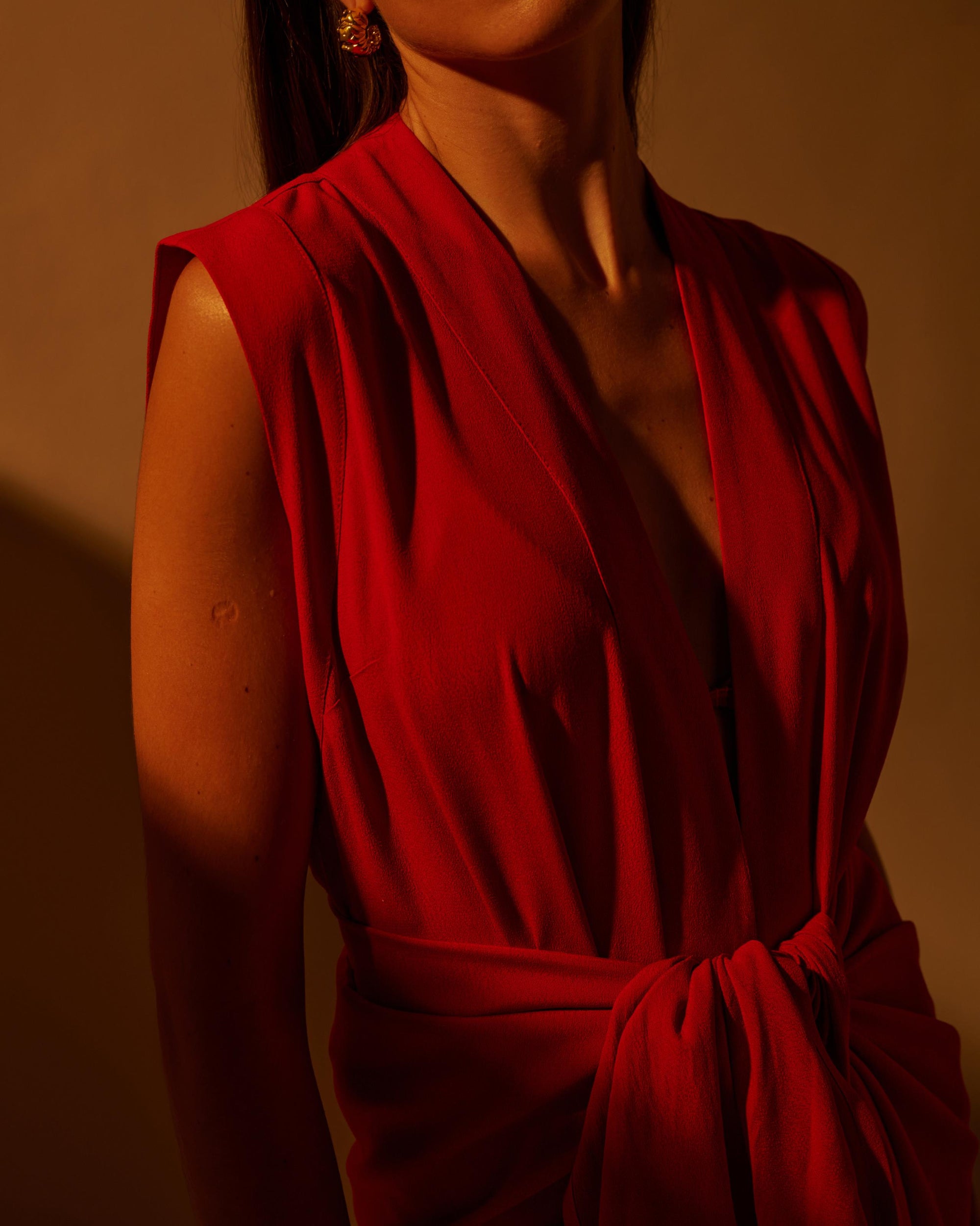 HELENA DRESS RED SHIFT