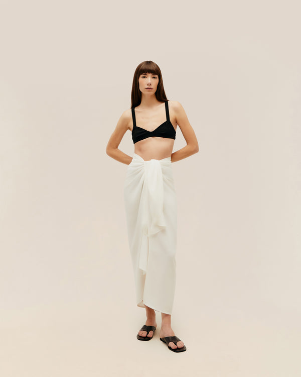 KNOT DRESS OFF-WHITE