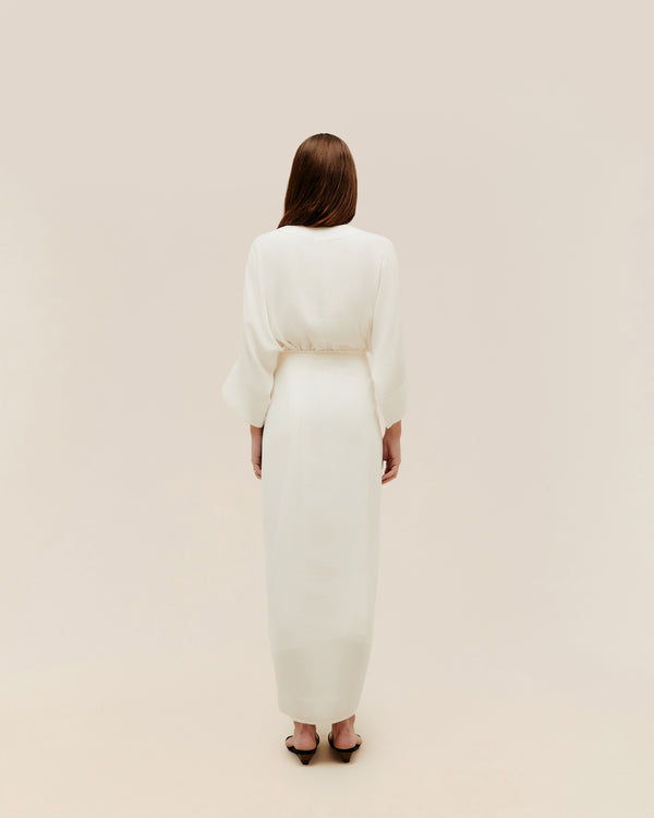 KNOT DRESS OFF-WHITE