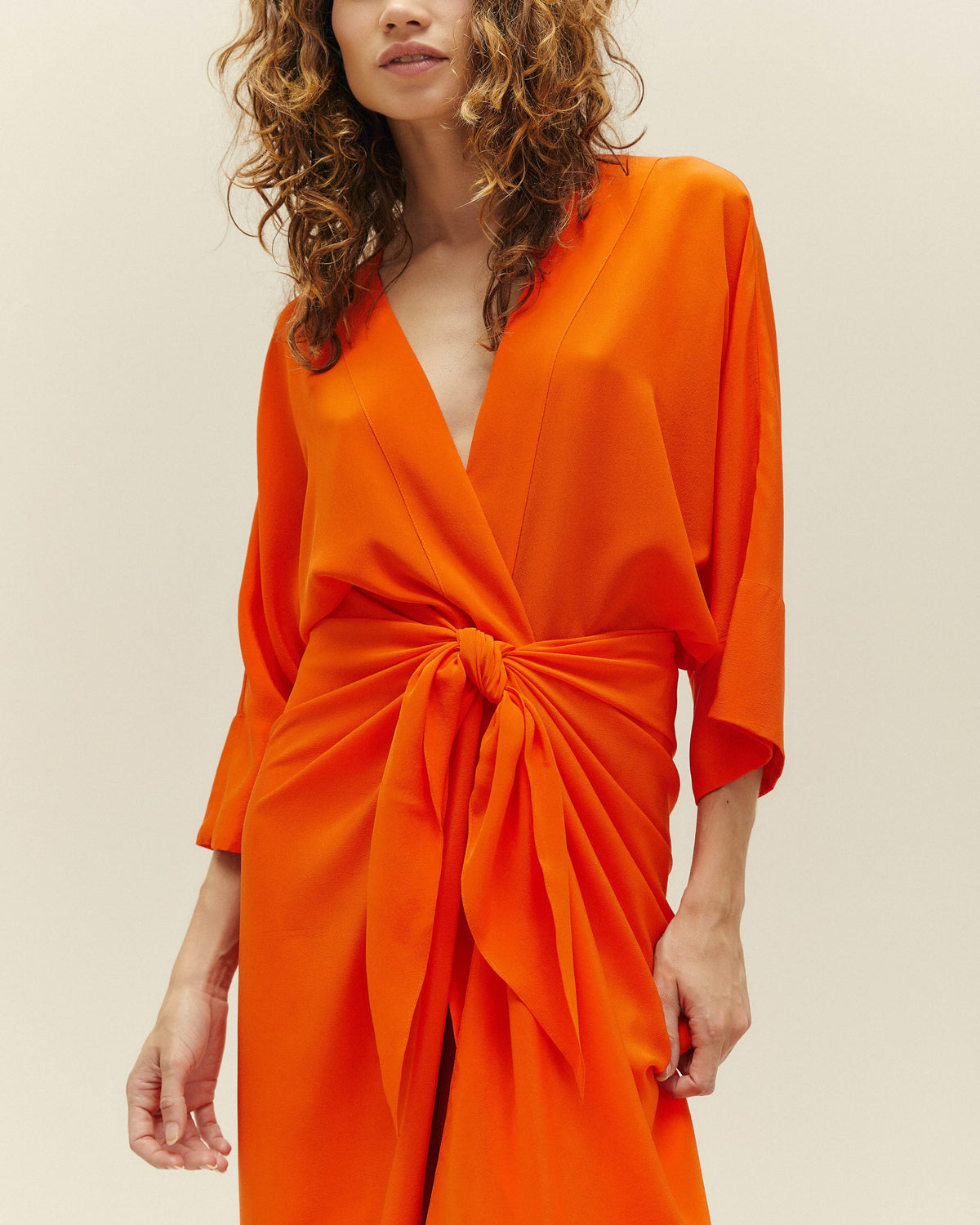 ROBE KNOT MIE ORANGE