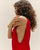SLIT MID-LENGTH DRESS IN RED