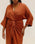 KNOT DRESS MID BROWN
